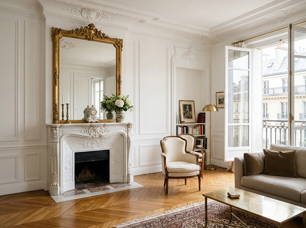 Cheminée d'époque en marbre